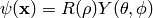 \psi({\bf x})=R(\rho)Y(\theta,\phi)