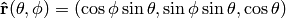 {\bf\hat r}(\theta,\phi)=(\cos\phi\sin\theta,\sin\phi\sin\theta,\cos\theta)