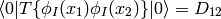 \braket{0|T\{\phi_I(x_1)\phi_I(x_2)\}|0}= D_{12}