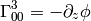 \Gamma^3_{00}=-\partial_z\phi