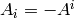 A_i = -A^i